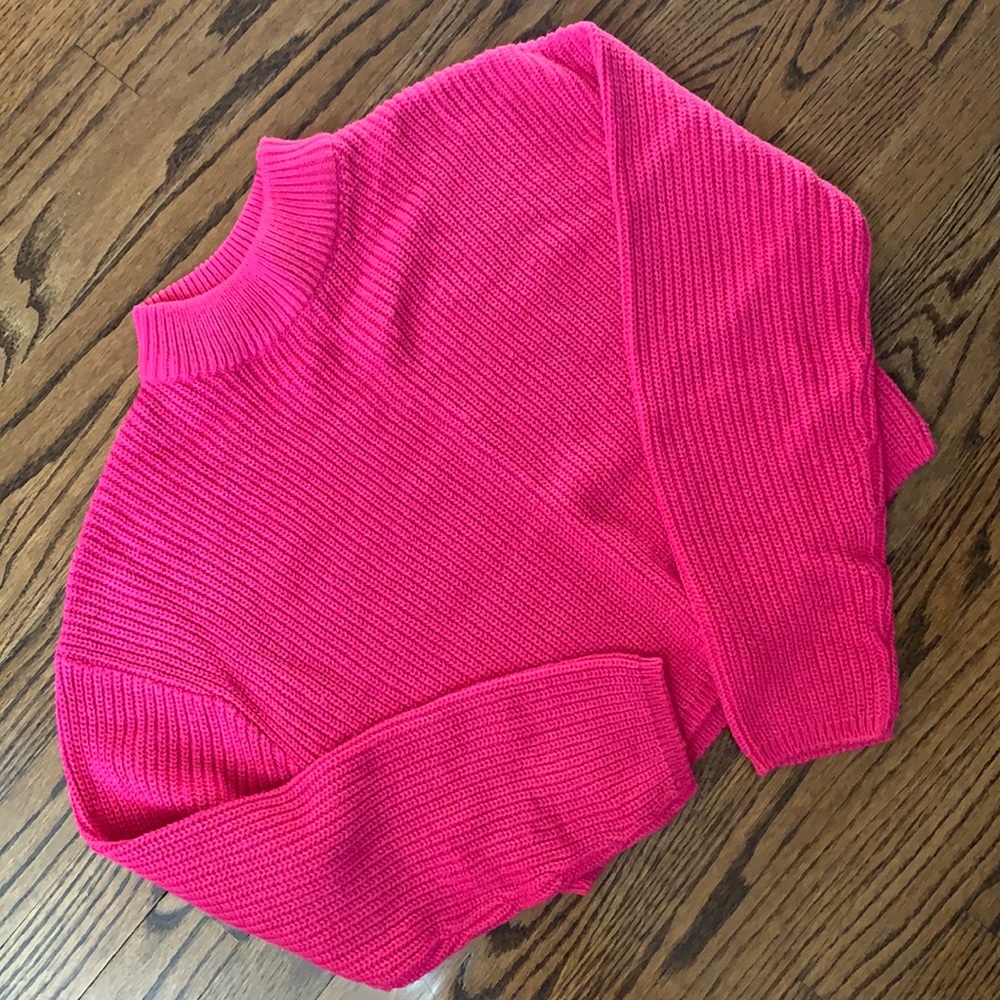 Hot pink cropped H&M sweater